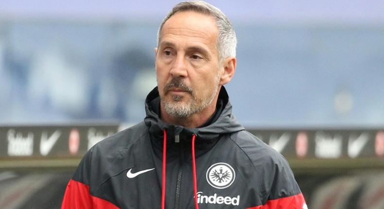 Frankfurt's Austrian head coach Adi Huetter is leaving at the end of the season to join Borussia Moenchengladbach