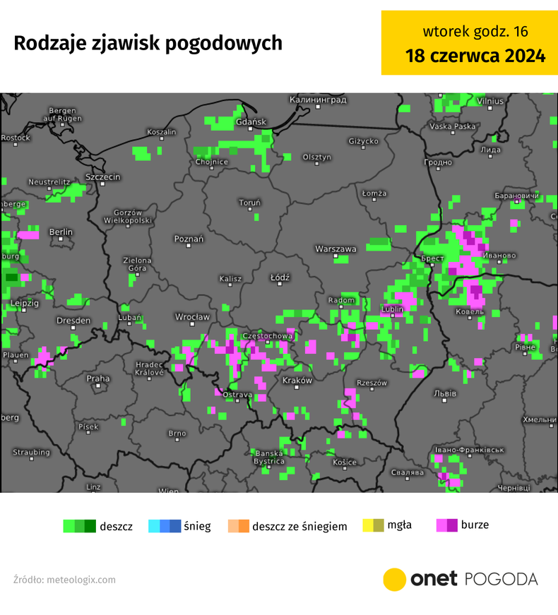 Dziś w całym kraju popada i zagrzmi