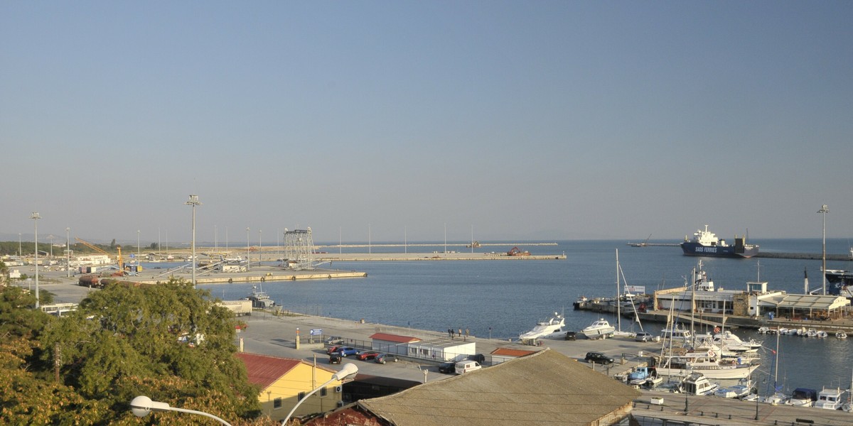 Port w Aleksandropolis w Grecji. 