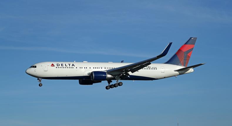A Delta Air Lines Boeing 767.Getty Images
