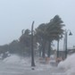 Waves crash against the seawall in Fajardo as Hurricane Irma slammed across islands in the northern Caribbean