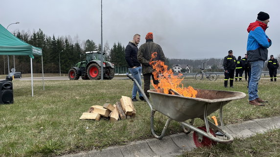 Protesty rolników pod Białymstokiem, Sielachowskie DK8