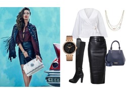 Skórzana spódnica na 6 okazji. STYLIZACJE