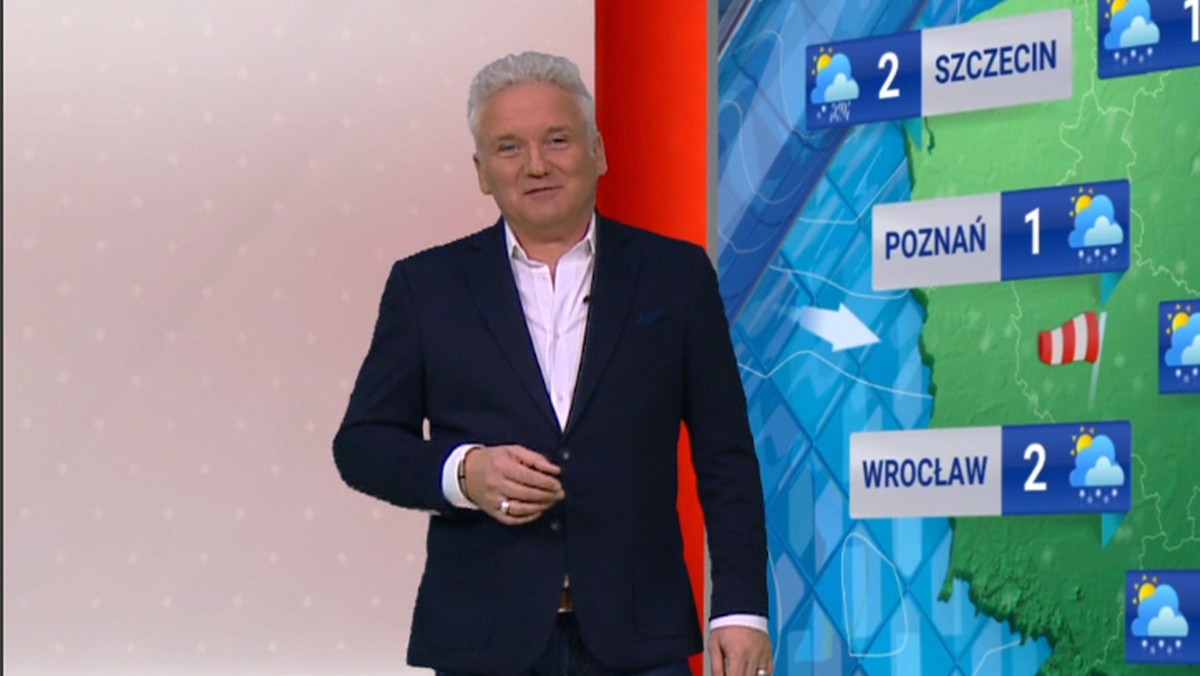 Jarosław Kret w prognozie pogody w TVP Info. "Jest pięknie"