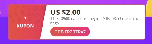 Przed i w czasie wyprzedaży na AliExpress można zbierać kupony Select. Co ważne, przycisk „Odbierz teraz” można wcisnąć więcej niż raz i w czasie kupowania wybranych produktów można użyć więcej niż jeden taki kupon.