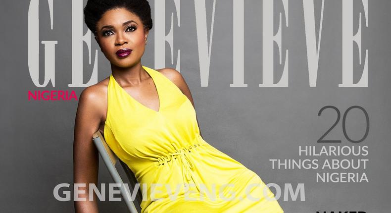 Omoni Oboli is drop dead gorgeous on a vibrant cover of Genevieve Magazine's October 2015 cover