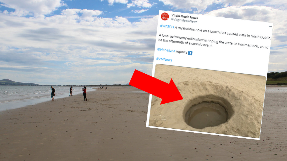 Rozwiązali zagadkę "tajemniczej dziury" na plaży. Wyciekło nagranie [WIDEO]