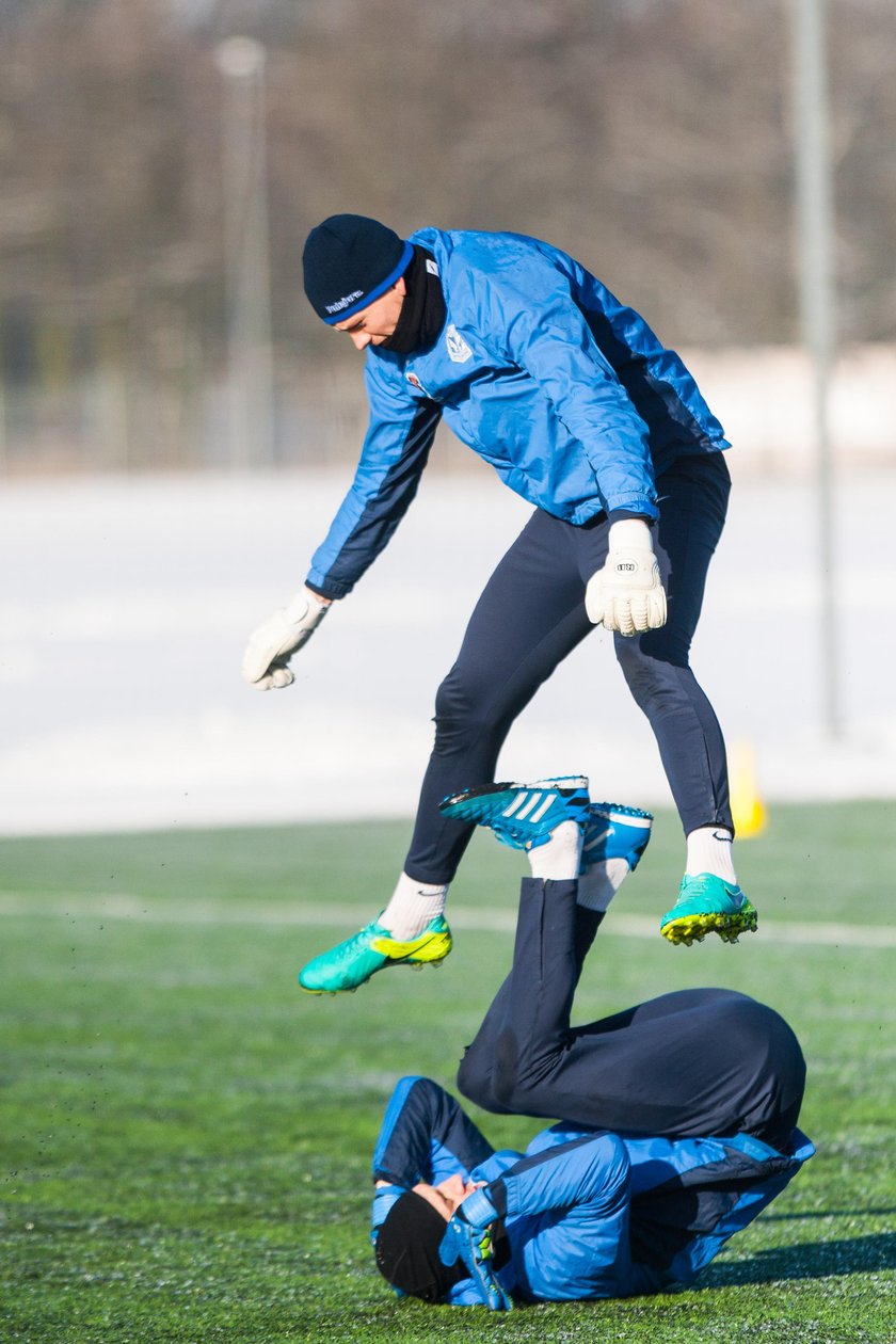 Pilka nozna. Ekstraklasa. Trening. Lech Poznan. 