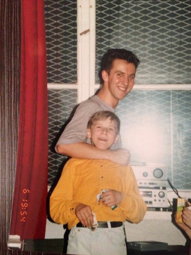 Tomasz Barański i jego trener Robert Kupisz w latach 90-tych