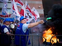 "Chemiczny Donald" na stoczniowej ulotce