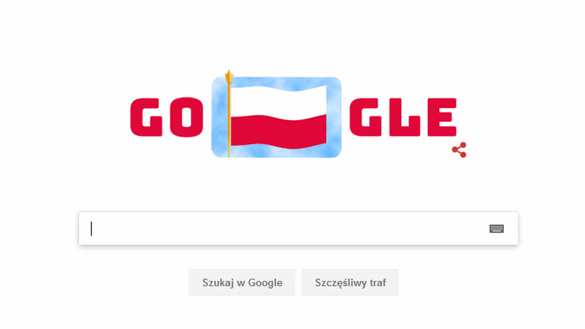 Dziś obchodzimy Narodowe Święto Niepodległości. Świętujemy już 99 lat niepodległości. Polacy wezmą dziś udział w marszach, uroczystościach, a także w okolicznych imprezach sportowych i kulturalnych. O polskim święcie pamięta także  internet - przygotowana została specjalna grafika Google Doodle. Logo Google zostało zmienione, litery są czerwone, a między nimi powiewa animowana, biało-czerwona flaga.