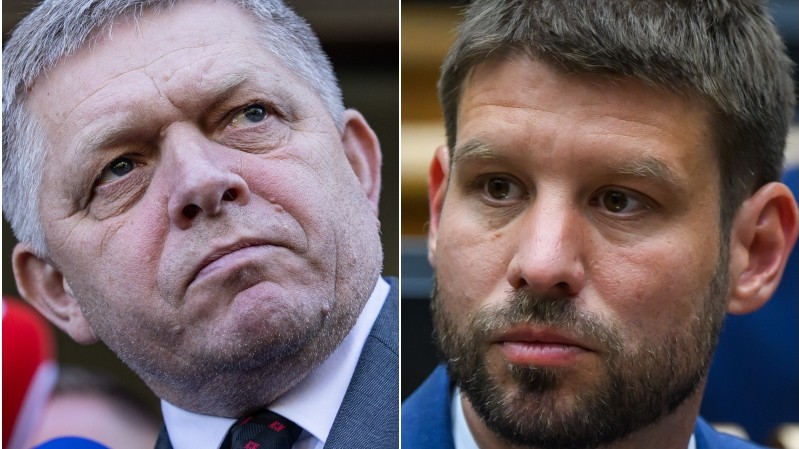 Robert Fico a Michal Šimečka.