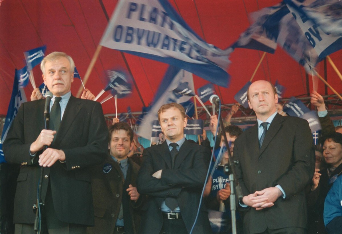 Donald Tusk, Andrzej Olechowski i Maciej Płażyński