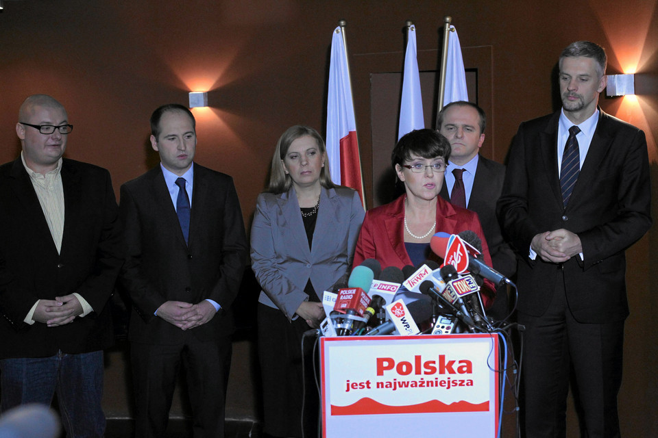 Konferencja polityków PJN, fot. Bartosz Bobkowski / Agencja Gazeta