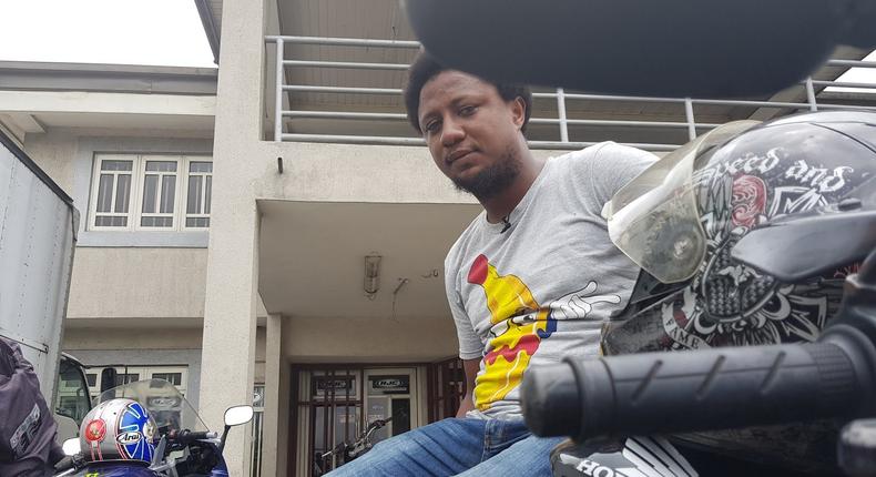 This man rode on a bike from Nigeria to Austria