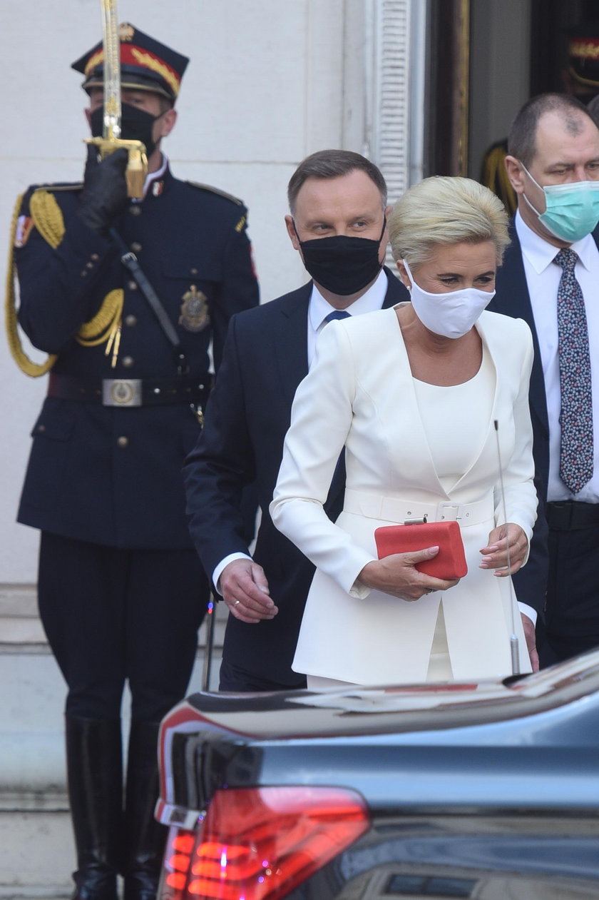 Para prezydencka podczas inauguracji drugiej kadencji Andrzeja Dudy
