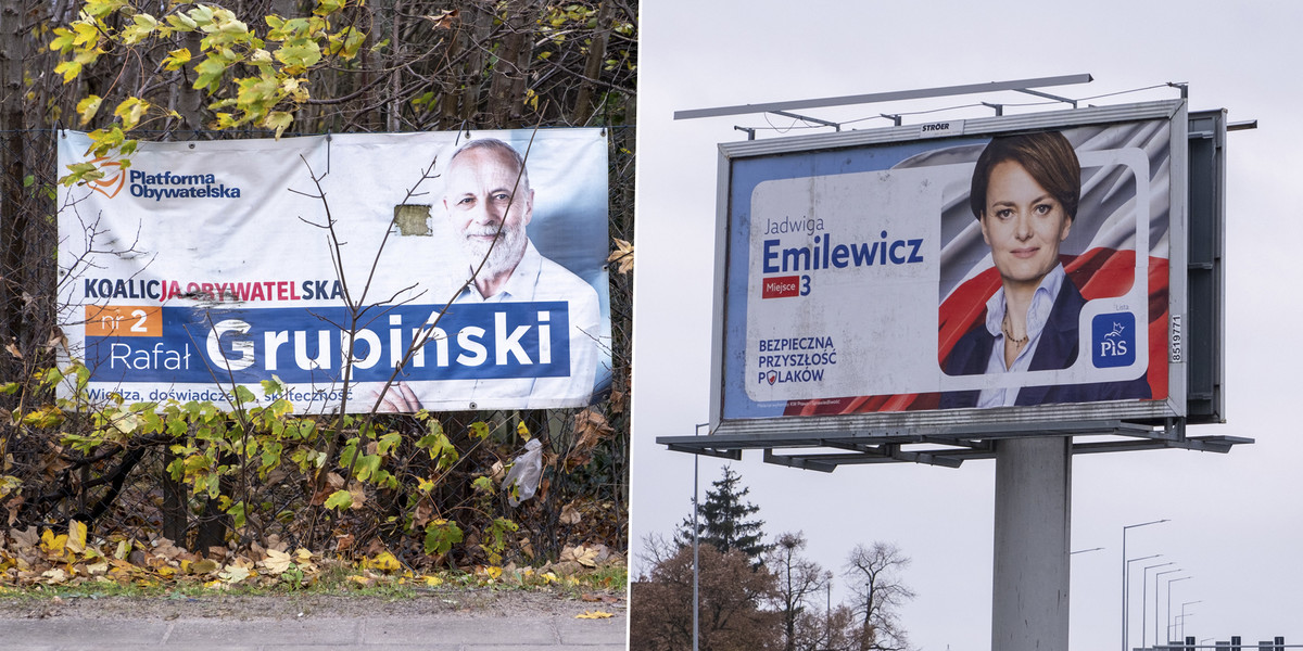 Emilewicz, Protasiewicz i inni. Plakaty wyborcze ciągle szpecą Polskę.