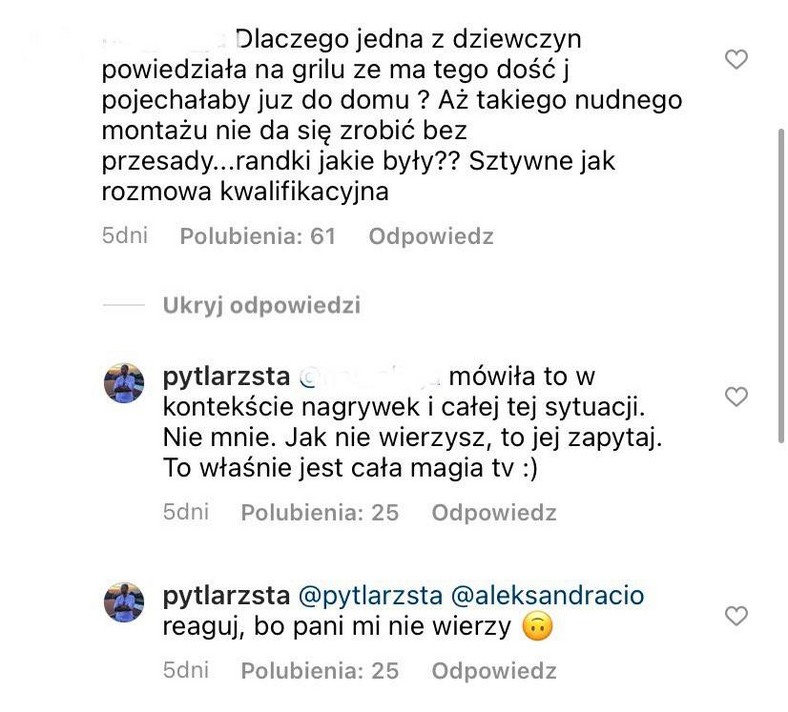 Wpis Stanisława z "Rolnika"