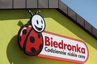 Logo sklepu sieci Biedronka w Otwocku