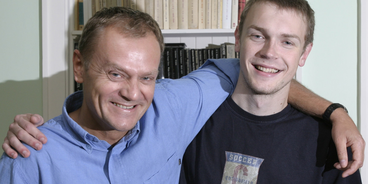 Donald Tusk z synem Michałem