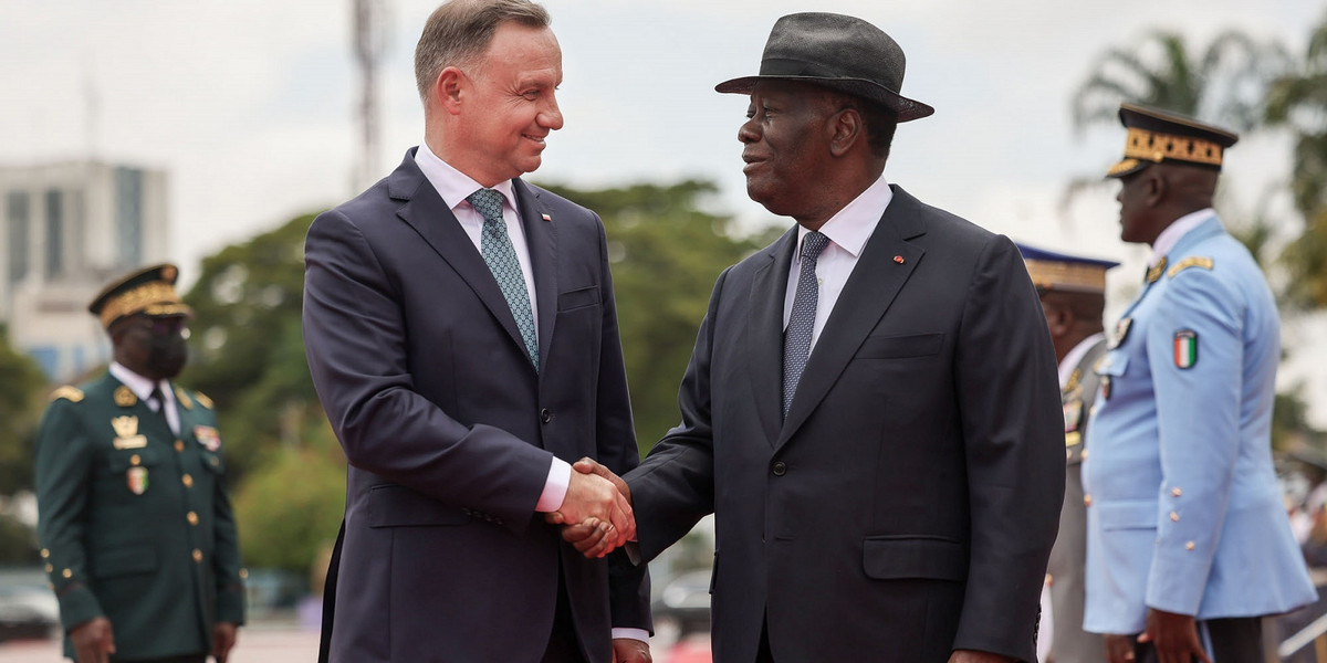 Prezydent Andrzej Duda prezydentem Wybrzeża Kości Słoniowej Alassane Ouattarą. 