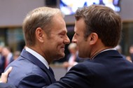 Donald Tusk i Emmanuel Macron