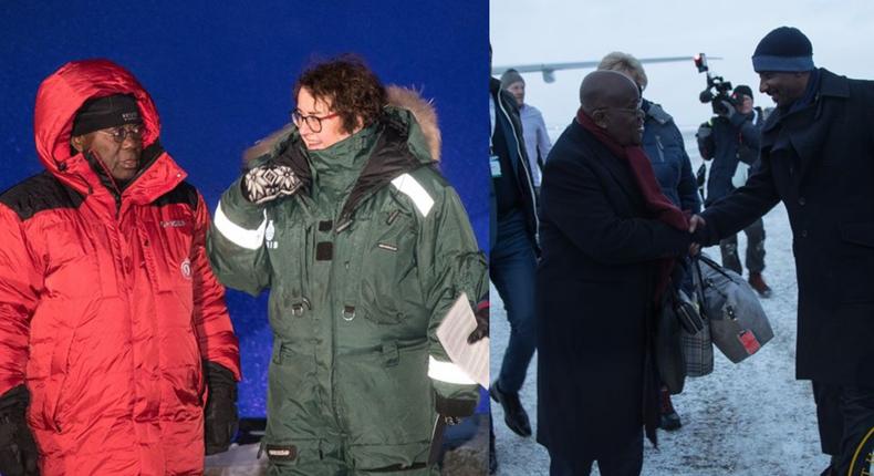 Lovely photos of President Akufo-Addo in the cold regions of Norway