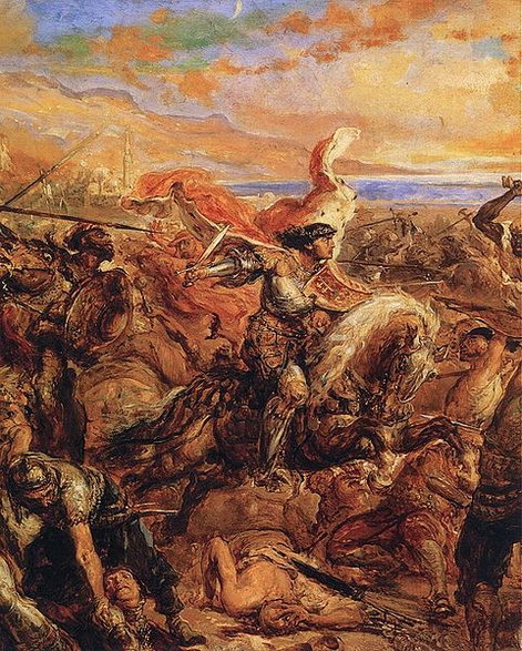 Władysław podczas bitwy pod Warną, obraz Jana Matejki (domena publiczna)