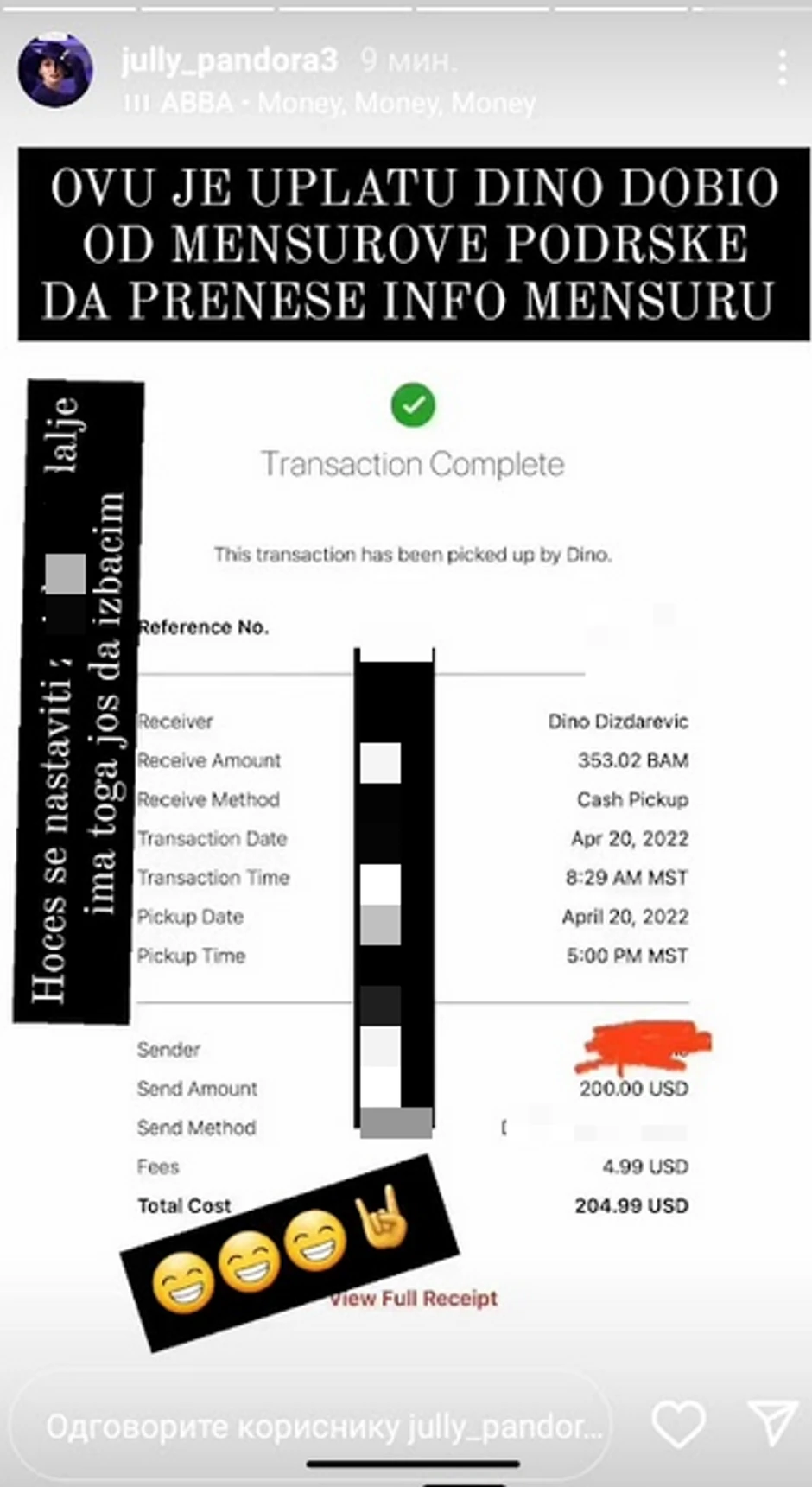 Mensurovi fanovi plaćaju Dinu da mu prenese poruku
