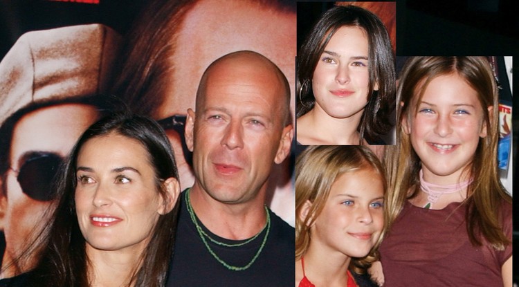 Demi Moore és Bruce Willis lányai édesek voltak kicsinek Fotó: Getty Images