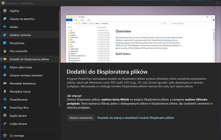 PowerToys – dodatki do Eksploratora Windows