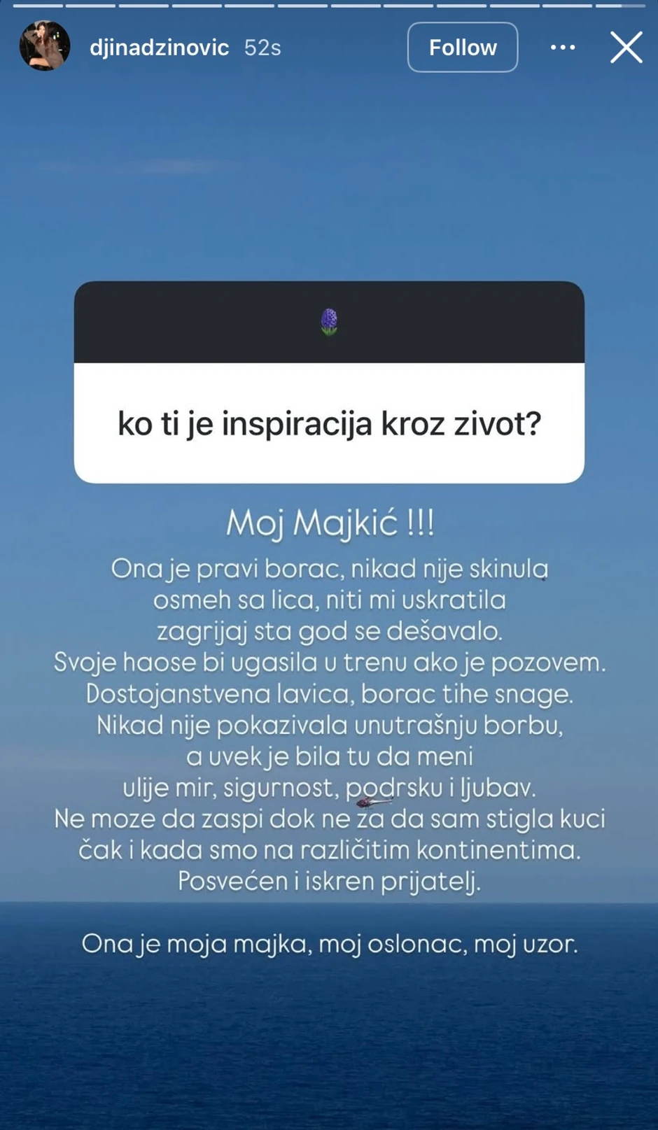 Đina Džinović, objava