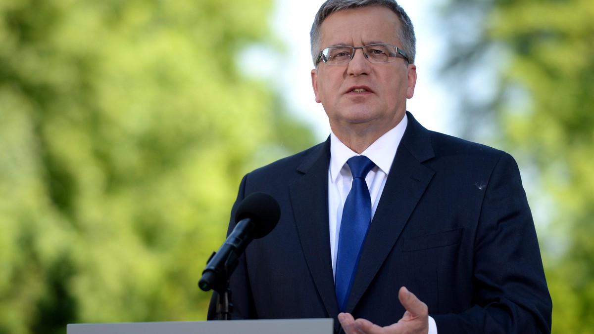 WARSZAWA PREZYDENT KOMOROWSKI WYBORY DO PE BRIEFING