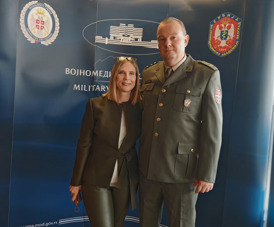 Dr Marija Elez i pukovnik dr Predrag Krstić