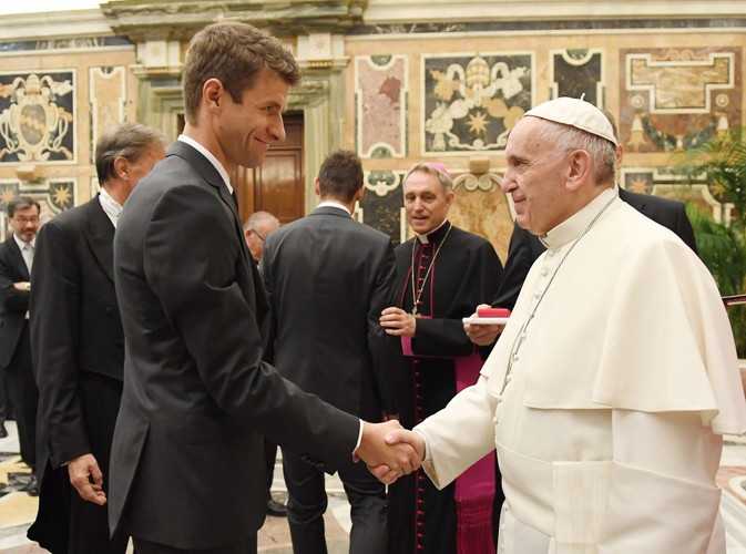 Niemieccy piłkarze spotkali się z papieżem Franciszkiem