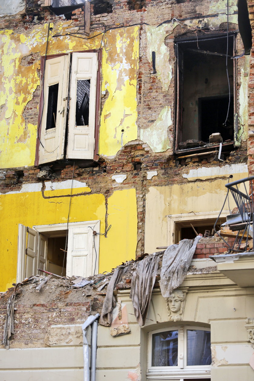 Katowice. Zawaliła się kamienica u zbiegu ulicy Sokolskiej i Chopina