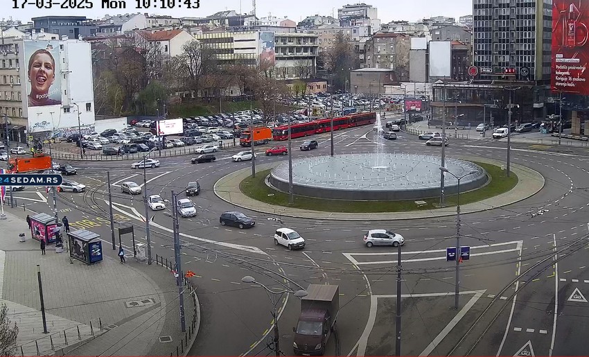 Gužve niz Mekenzijevu ulicu do kružnog toka na Slaviji