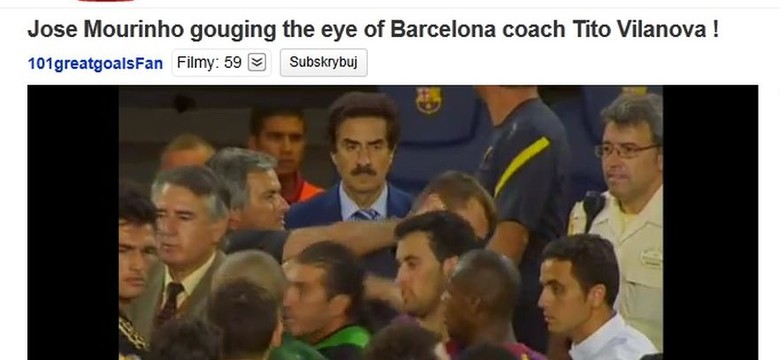Mourinho włożył trenerowi Barcy palec do oka. Zobacz wideo