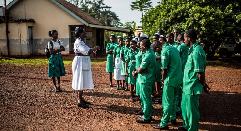 Health-care workers in Uganda