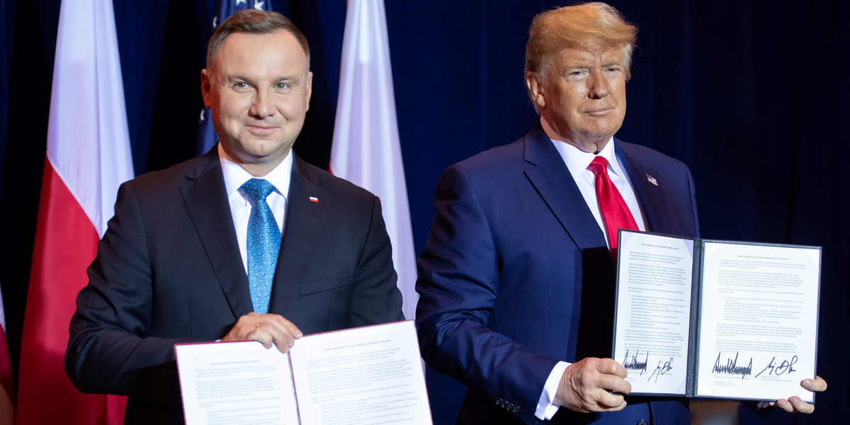 Andrzej Duda i Donald Trump