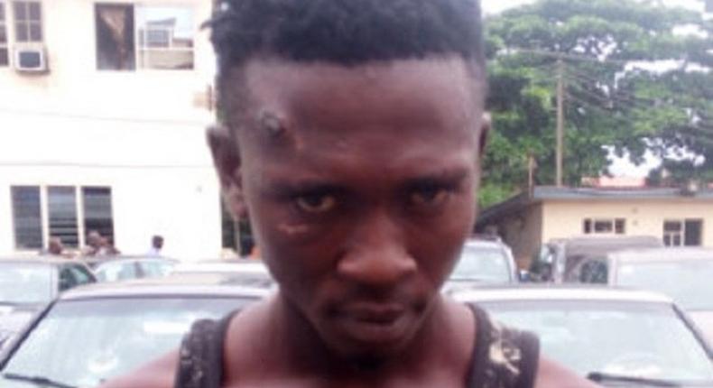 The prostitute loving suspect, Ifeanyi Okolie