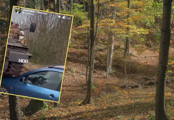 Burmistrz wsiadł do czołgu i zmiażdżył auto. Tak walczy o reelekcję