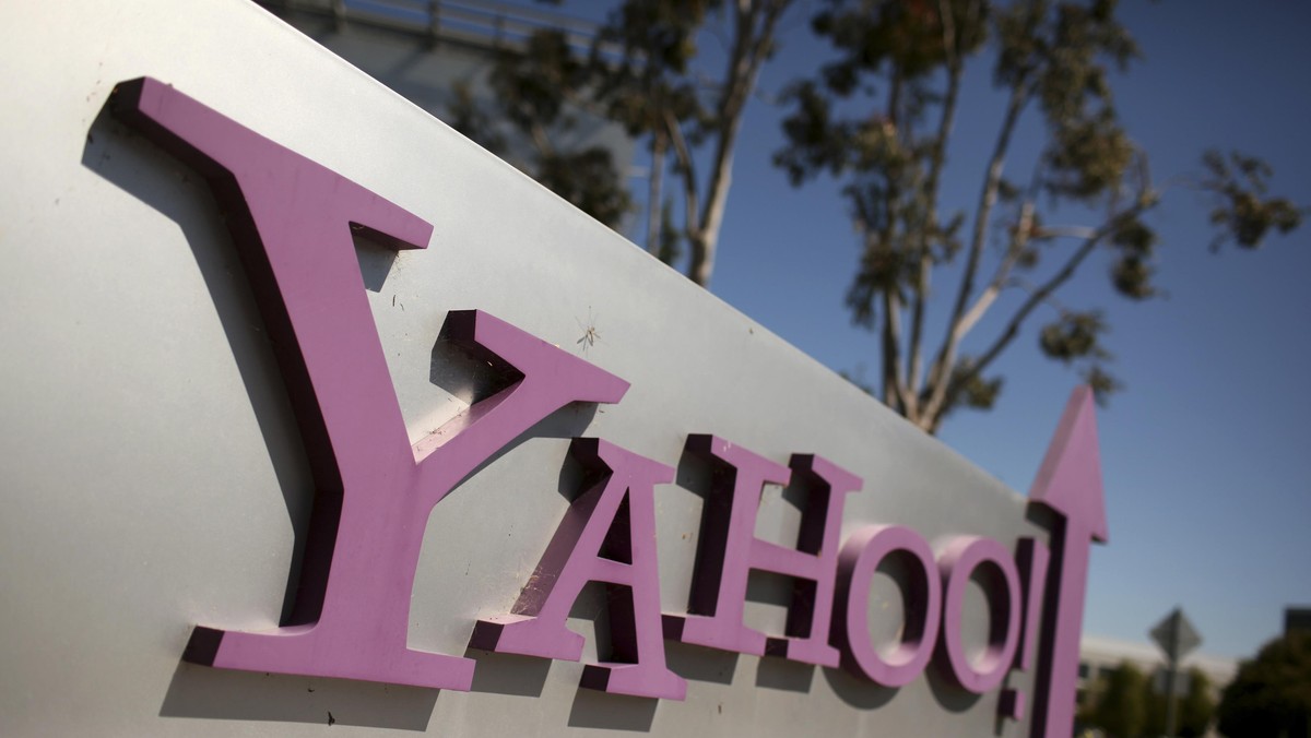 File photo of the Yahoo logo is shown at the company's headquarters in Sunnyvale