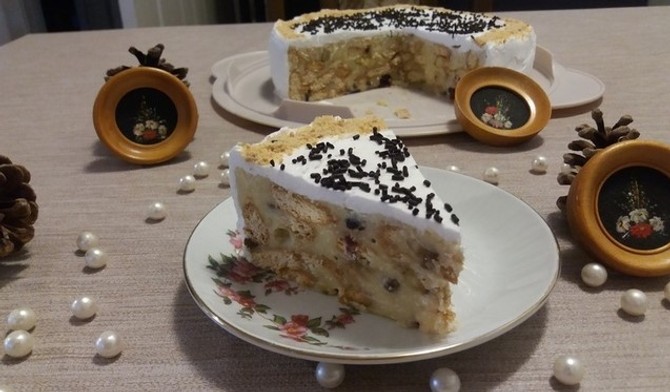 Posna voćna keks torta