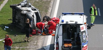 Dachowali na autostradzie. Zdjęcia