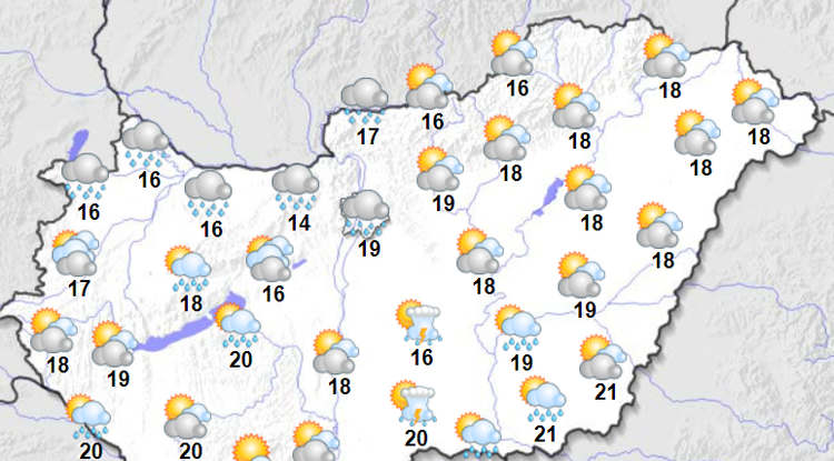 Hétfőn elég sokat fog esni