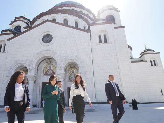 Prva dama Srbije Tamara Vučić sa prvom damom Uzbekistana Ziroat Mirzijojevom 