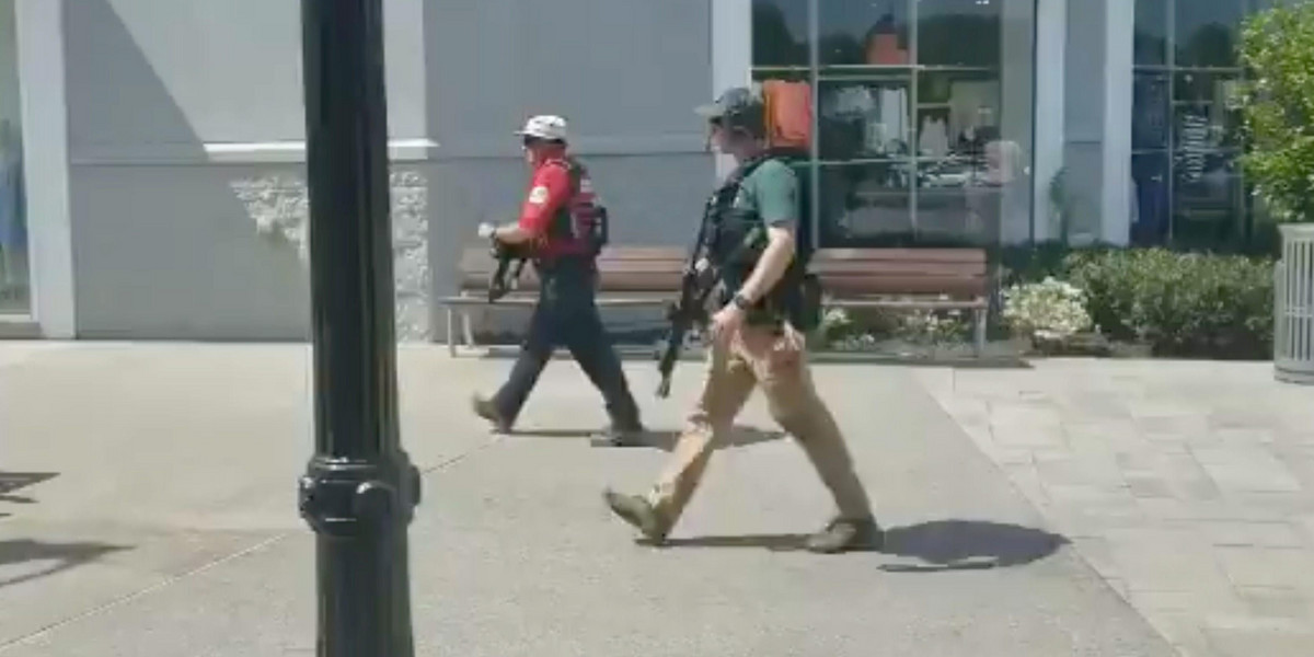 Police are seen at Opry Mills Mall in Nashville