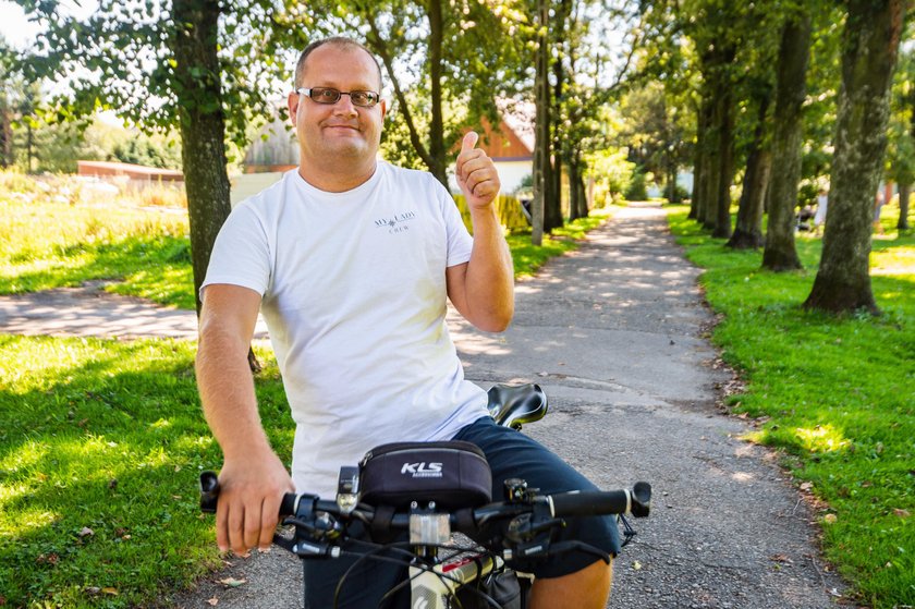 Niedowidzący Polak rowerem dojechał do Chorwacji