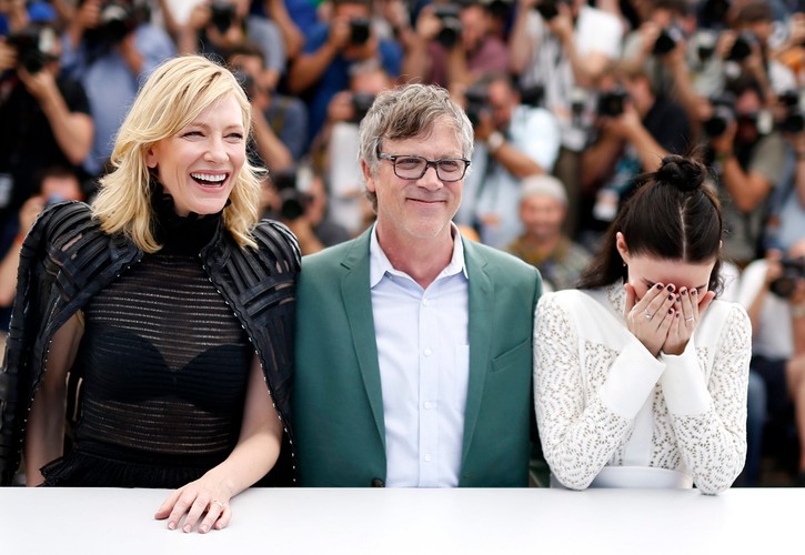 Todd Haynes, Cate Blanchett i Rooney Mara na festiwalu w Cannes